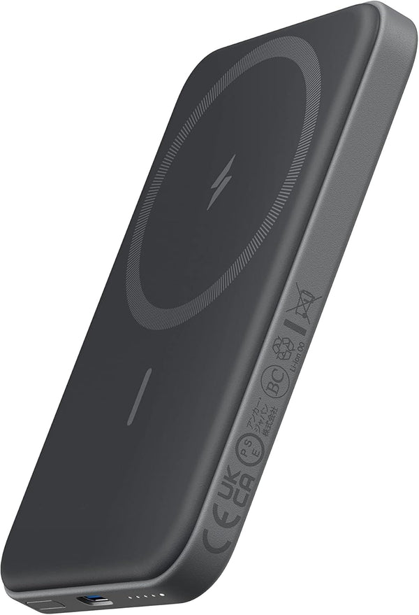 Anker 621 Magnetic Portable Charger (MagGo), 5,000mAh Wireless Power Bank with USB-C Cable