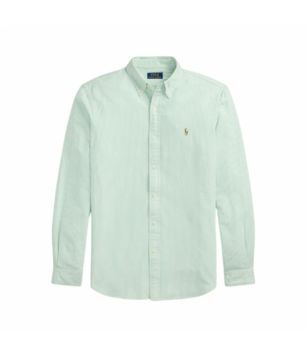 Custom Fit Striped Button Down Oxford Shirt
